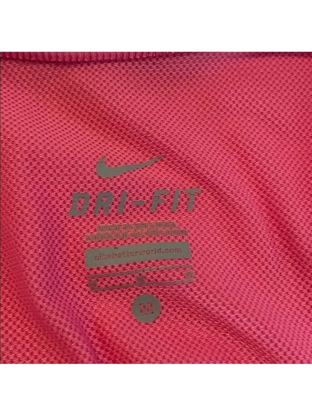 Nike Women's Vivid Pink Dri-Fit Athletic V-Neck Tank Top Size Medium - Picture 5 of 6